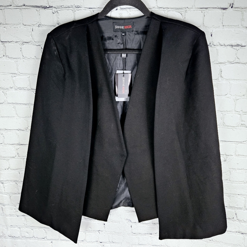 JEANNE BEKER | single snap button close vest with attached cape